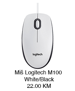 Miš Logitech M100 White/Black